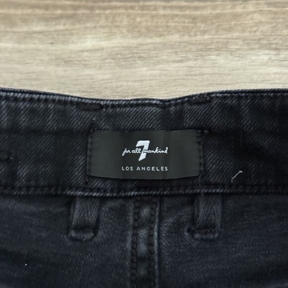 7 For All Mankind Portia Megaflare Jeans Sailor Black Women’s 26 Flare Boho 70's - Picture 4 of 11